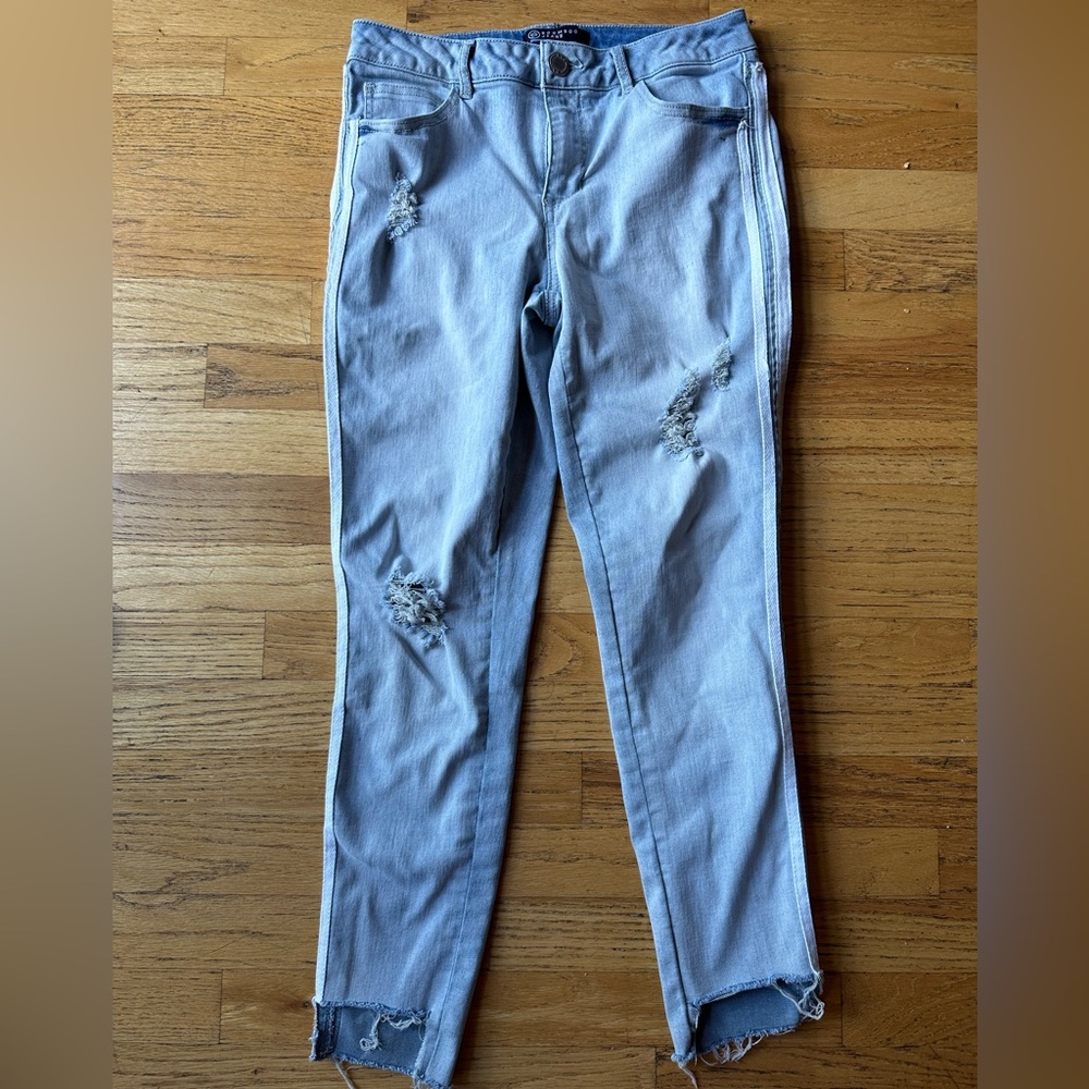Boom Boom Jeans with white stripes size 9